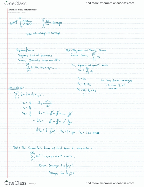 MATH 231 Lecture 26: Lecture 26 - Past 2 lecture Review thumbnail