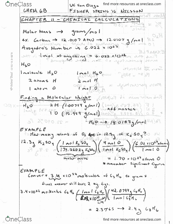 CHEM 6B Lecture Notes - Lecture 1: Thai Baht, Carbon-12 thumbnail