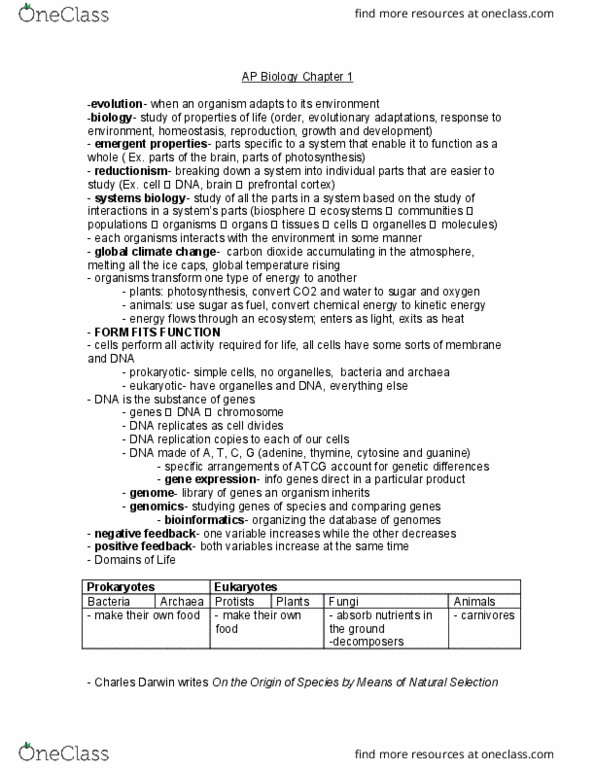 BIOL 111 Chapter Notes - Chapter 1: Model Organism, Inductive Reasoning, Deductive Reasoning thumbnail