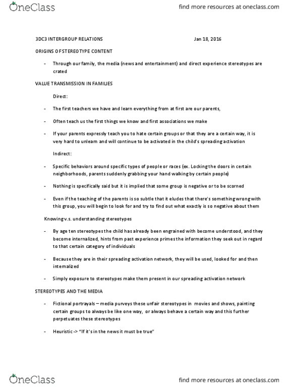 PSYCH 3CD3 Lecture Notes - Lecture 13: Spreading Activation thumbnail