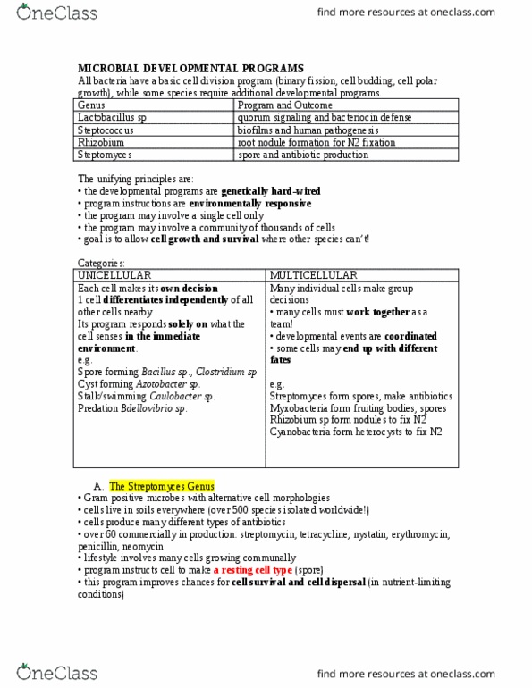 MIMG 101 Lecture Notes - Lecture 1: Depolymerization, Motility, Cell Envelope thumbnail