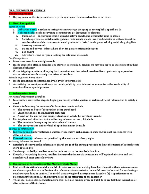 RMG 200 Chapter Notes -Weighted Arithmetic Mean, Subculture thumbnail