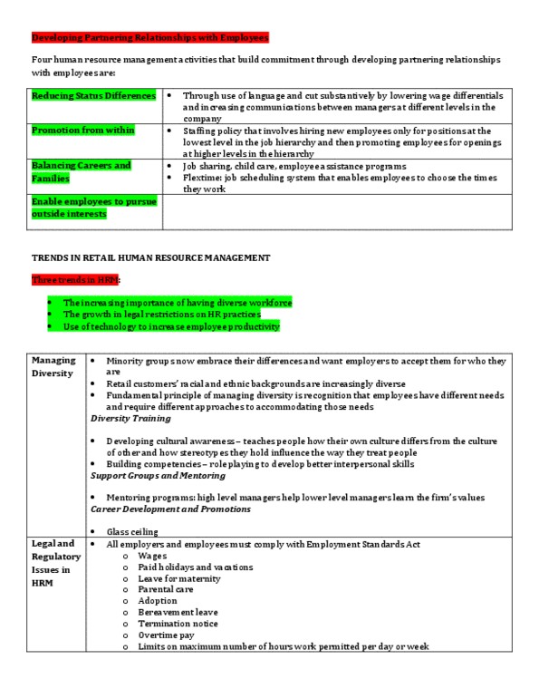RMG 200 Chapter Notes -Human Resource Management, Job Scheduler, Glass Ceiling thumbnail