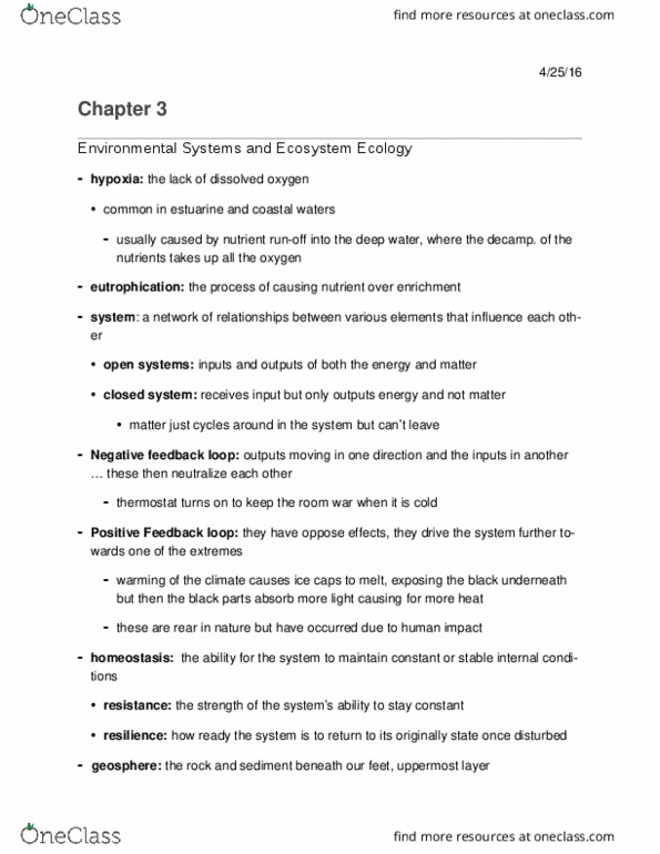 EESA01H3 Chapter Notes - Chapter 3: Metapopulation, Lightning, Nitrogen Fixation thumbnail