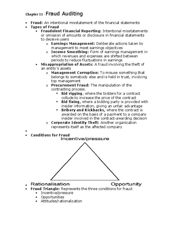 BUS 426 Chapter Notes - Chapter 11: Bid Rigging, Earnings Management, Financial Statement thumbnail