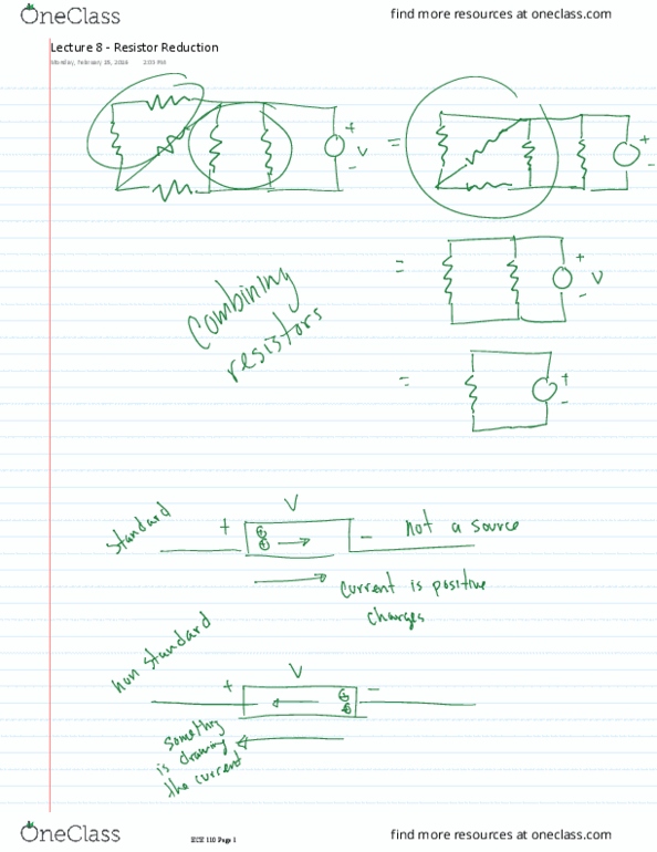 ECE 110 Lecture Notes - Lecture 8: Resistor thumbnail