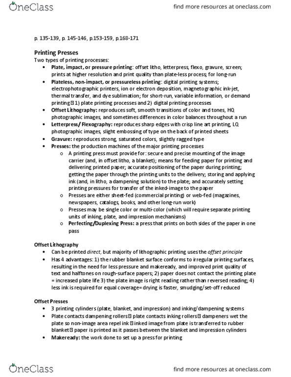 GCM 110 Chapter Notes - Chapter 5: Viscosity, Bookbinding, Offset Printing thumbnail