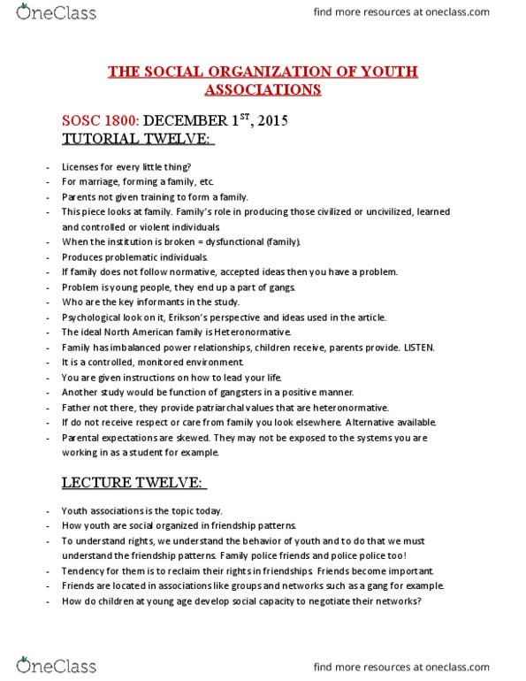 HREQ 1800 Lecture Notes - Lecture 12: Impression Management, Heteronormativity, Social Capital thumbnail