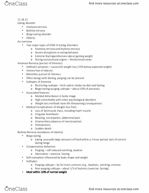 PSY 3100 Lecture Notes - Lecture 23: Striatum, Dietitian, Olanzapine thumbnail