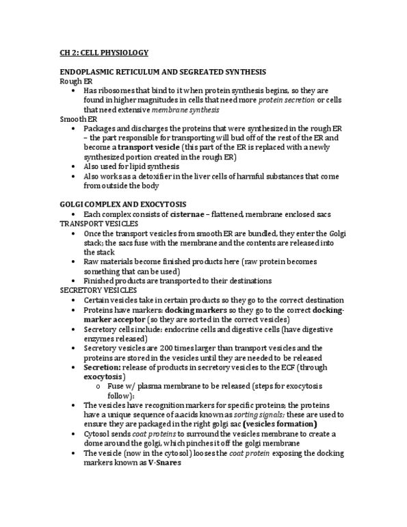 KINE 2011 Chapter Notes -Nicotinamide Adenine Dinucleotide, Secretion, Citric Acid Cycle thumbnail