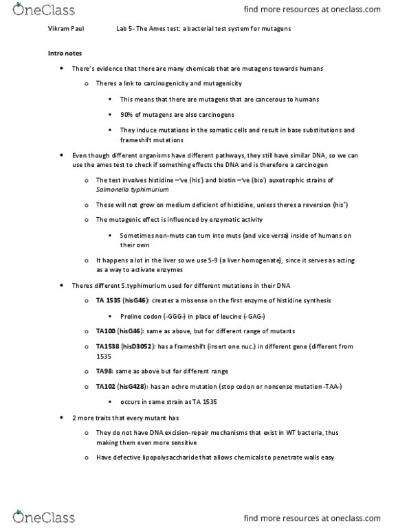 BIO370Y5 Lecture Notes - Lecture 5: Statistical Hypothesis Testing, Sodium Azide, Lipopolysaccharide thumbnail