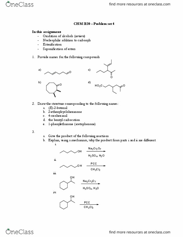 CHM 1321 Lecture Notes - Lecture 34: Sodium Hydroxide, Acetyl Group, Aspirin thumbnail