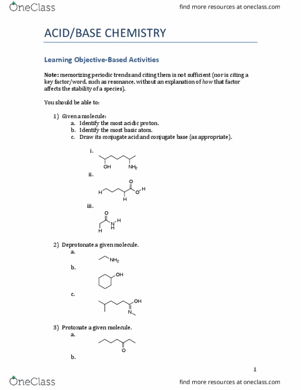 CHM 1321 Lecture Notes - Lecture 10: Electronegativity, Solvent Effects, Protic Solvent thumbnail