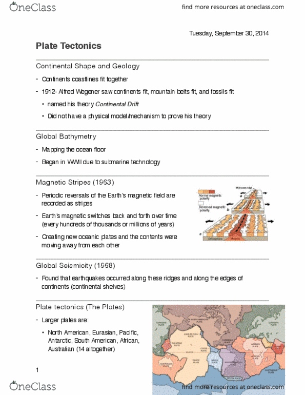 EPS 20 Lecture Notes - Lecture 9: Japan Trench, Himalayas, San Andreas Fault thumbnail