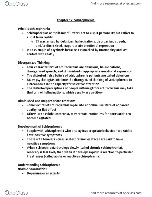 PSY 202 Chapter Notes - Chapter 12: Reduced Affect Display, Catatonia, Flu Season thumbnail