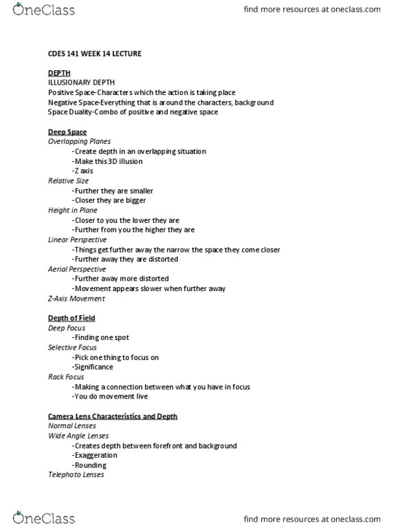 CDES 141 Lecture Notes - Lecture 14: Negative Space, Spoken Word, Exaggeration thumbnail