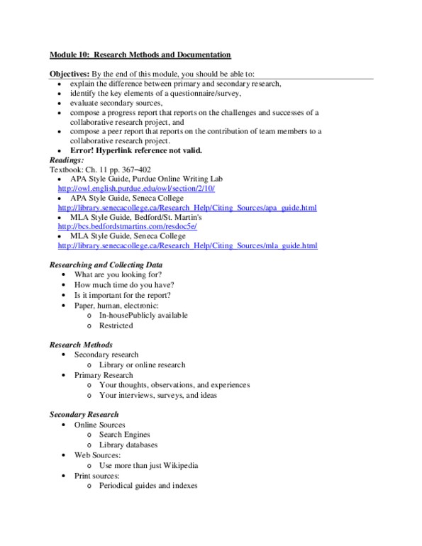 ENGL210F Lecture Notes - Online Writing Lab, Seneca College, Hyperlink thumbnail
