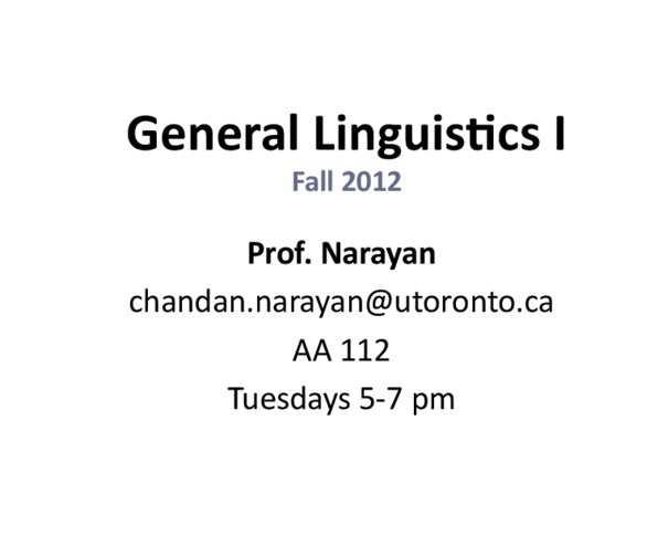 LINA01H3 Lecture Notes - Dravidian Languages, Bantu Languages, Assistant Professor thumbnail