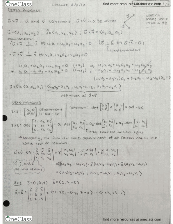 Class Notes For Math 195 At University Of Chicago Uchicago Oneclass