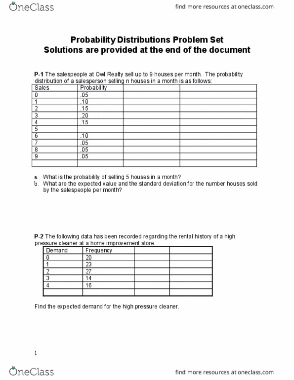 QMB 3600 Lecture Notes - Lecture 3: Binomial Distribution, Standard Deviation, Exponential Distribution thumbnail