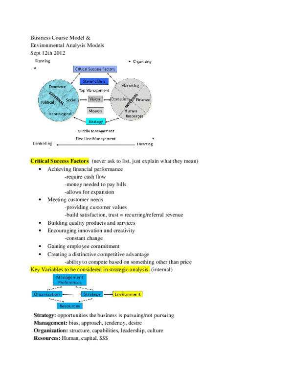 BU111 Lecture Notes - Economic Stability, Cash Flow, Information Technology thumbnail