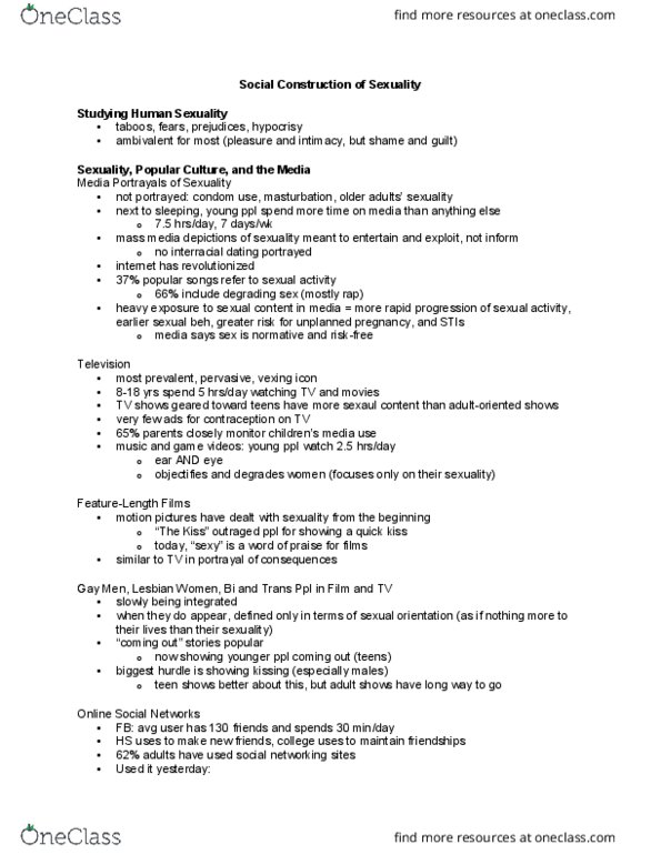 Sociology SOC-R 320 Chapter Notes - Chapter 1: Amazon Rainforest, Mangaia, Bsc Young Boys thumbnail