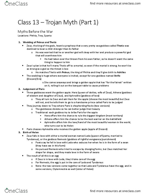 CLAS 2520 Lecture 13: Trojan Myth Part 1 (Slides w/ Extra Lecture Notes) thumbnail
