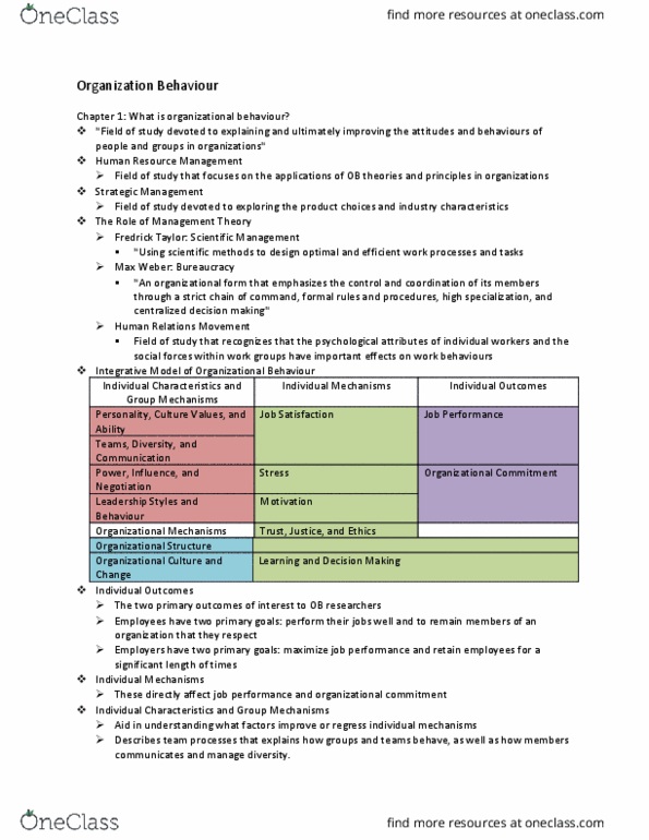 ADM 2336 Lecture Notes - Lecture 1: Job Satisfaction, Organizational Commitment, Employee Assistance Program thumbnail