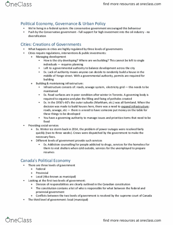 GEO 607 Lecture Notes - Lecture 5: Justin Trudeau, Kathleen Wynne, Gateway Cities thumbnail