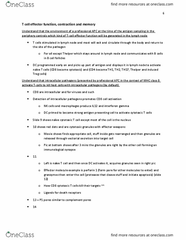 MIC 321 Lecture Notes - Lecture 14: Mhc Class I, Interferon Gamma, Follicular B Helper T Cells thumbnail