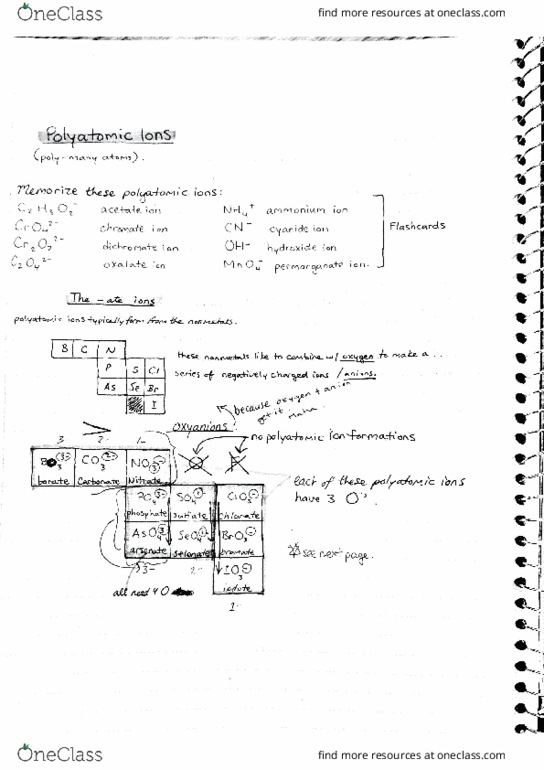 CHM 1020 Lecture Notes - Lecture 4: Permanganate, Chromate And Dichromate, Nitrite thumbnail