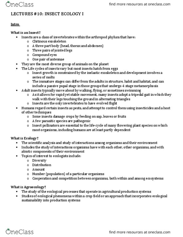 ENT207 Lecture Notes - Lecture 10: Cucurbitaceae, Pesticide Resistance, Agrotis thumbnail