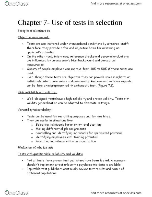 Management and Organizational Studies 3384A/B Lecture Notes - Lecture 7: Self-Awareness, Fide, Job Performance thumbnail