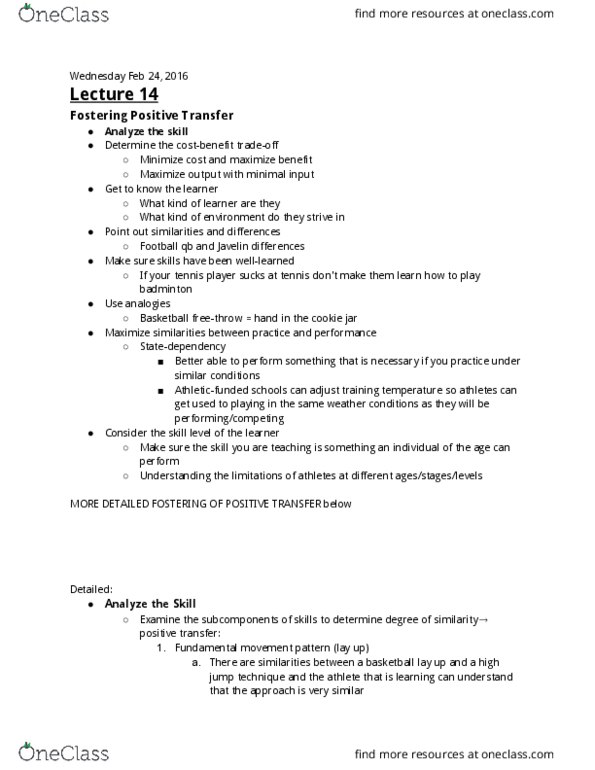 KP161 Lecture Notes - Lecture 14: Comparator, Motor Skill, Inductive Transfer thumbnail