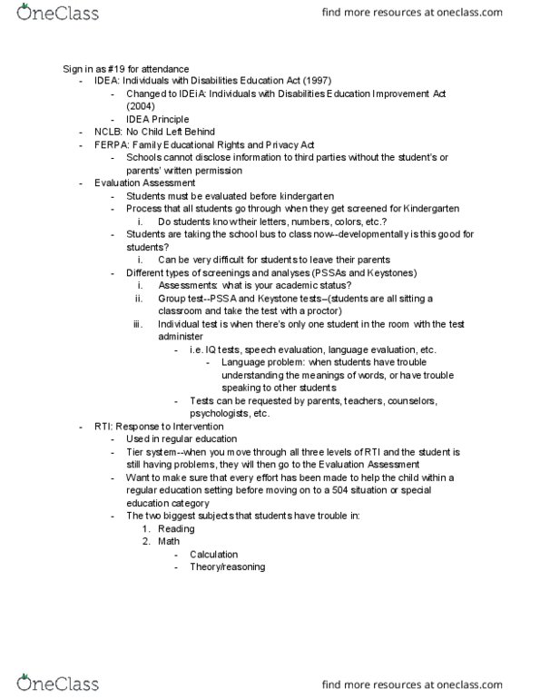 EDEX 142 Lecture Notes - Lecture 2: Proctor, O'Higgins F.C., Family Educational Rights And Privacy Act thumbnail