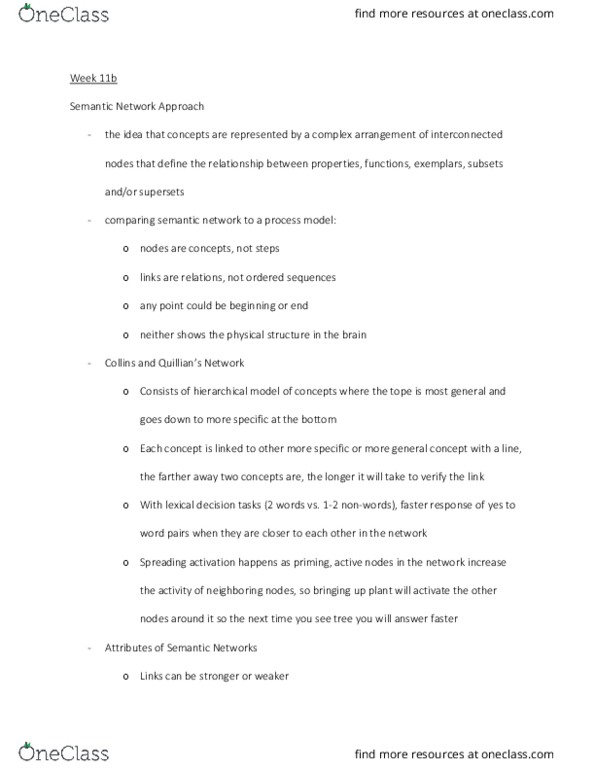 PSY 3120 Lecture Notes - Lecture 19: Mirror Neuron, Spreading Activation, Lexical Decision Task thumbnail