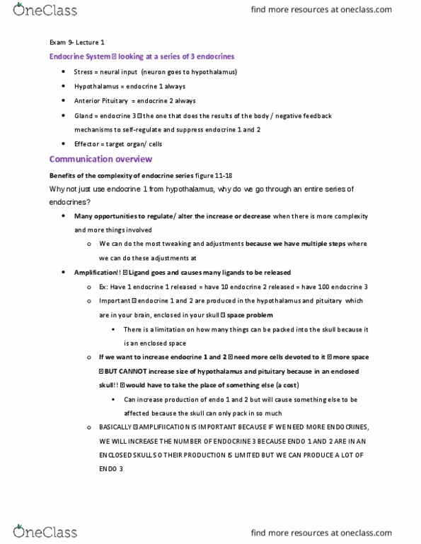 EEOB 2520 Lecture Notes - Lecture 27: Trachea, Adrenal Gland, Cortisol thumbnail