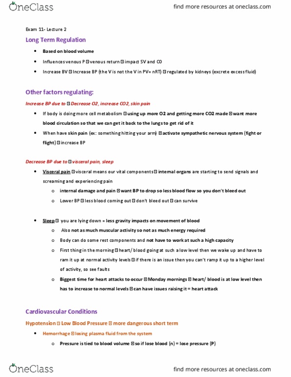 EEOB 2520 Lecture Notes - Lecture 37: Erythropoiesis, Vascular Resistance, Sympathetic Nervous System thumbnail