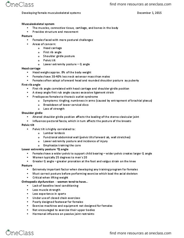 KP300 Lecture Notes - Lecture 6: Reactive Hypoglycemia, Pectoral Fascia, Weight-Bearing thumbnail