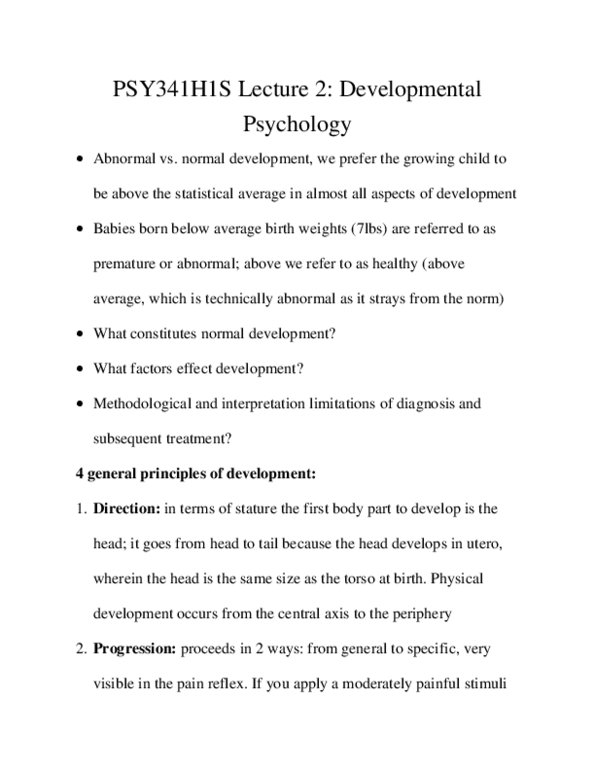 PSY341H1 Lecture Notes - Conduct Disorder, Attachment Disorder, Psychopathology thumbnail