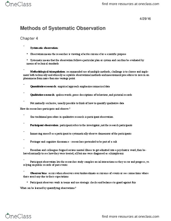 PSYC 2300 Lecture Notes - Lecture 8: Amay, Systematic Sampling, Cognitive Dissonance thumbnail