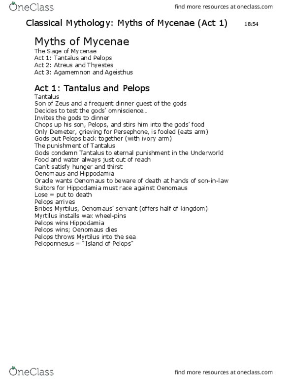 CLASS 4960 Lecture Notes - Lecture 18: Sage Gateshead, Aegisthus, Thyestes thumbnail