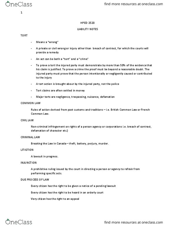 HPED 2520 Lecture Notes - Lecture 3: Manually Coded Language, Perjury thumbnail
