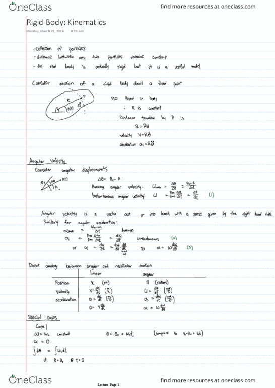 EN PH131 Lecture 7: EN PH 131 - 7 Rigid Body Kinematics thumbnail