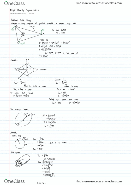 EN PH131 Lecture 8: EN PH 131 - 8 Rigid Body Dynamics thumbnail