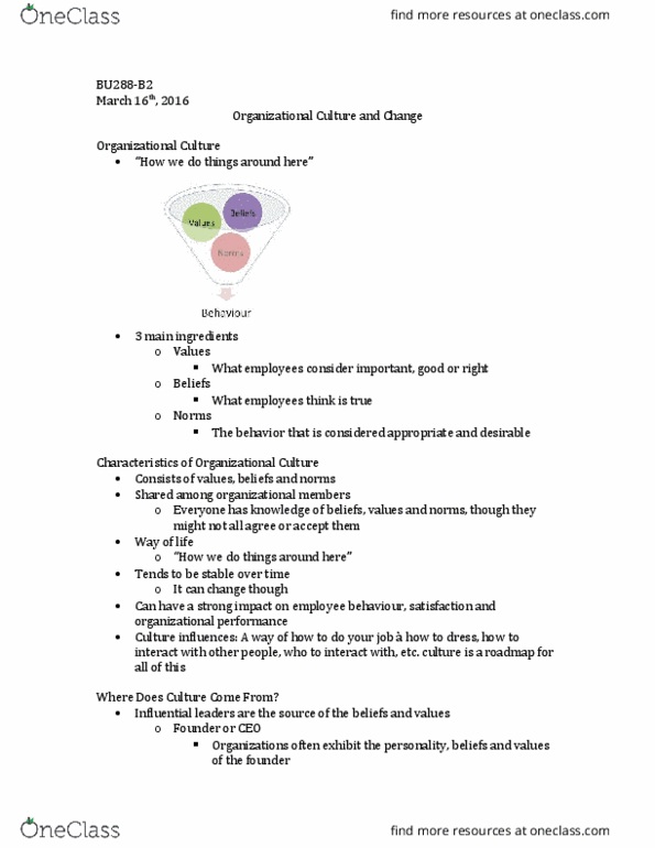 BU288 Lecture Notes - Lecture 17: Social Cognitive Theory, X Marks The Pedwalk thumbnail