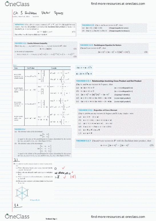 MATH102 Chapter 3: MATH 102 - Ch 3 Euclidean Vector Spaces thumbnail