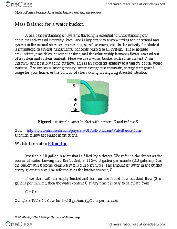 PHYSICS 135 Lecture Notes - Lecture 20: Viscosity, Leaky Bucket, Systems Theory thumbnail