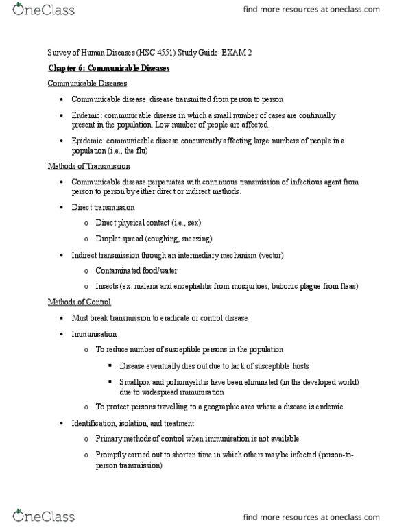 HSC 4551 Lecture Notes - Lecture 3: Chorionic Villus Sampling, Amniotic Fluid Embolism, Coccidioidomycosis thumbnail