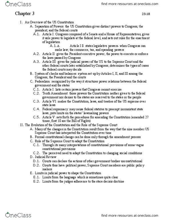 BMGT 380 Chapter Notes - Chapter 3: Strict Scrutiny, Contract Clause, Intermediate Scrutiny thumbnail